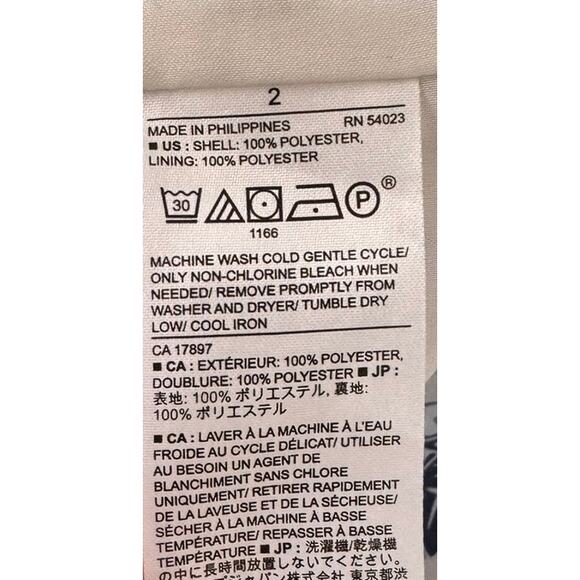 Banana Republic Factory Off the Shoulder Size 2 Navy Blue White Dress - Picture 6 of 9